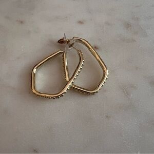 EUC Kendra Scott Gold Lonnie Beaded Hoop Earrings